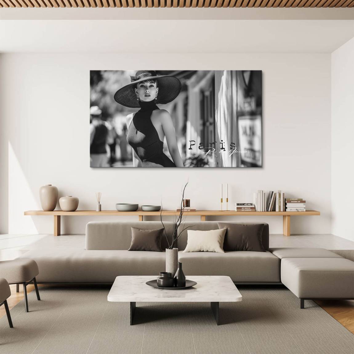 Audrey Hepburn Paris Couture Wandbild