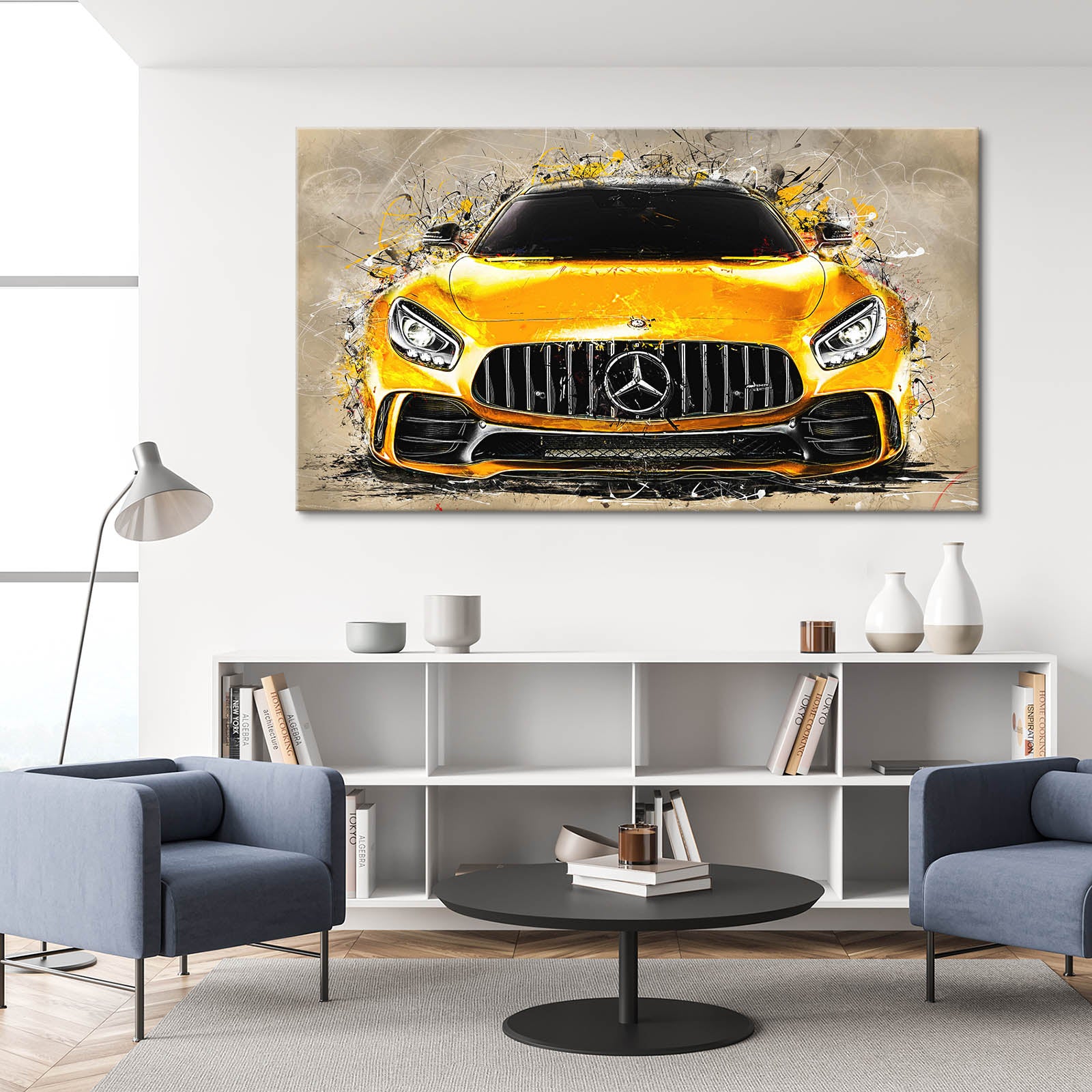 Auto Leinwandbild Mercedes AMG GT Retro