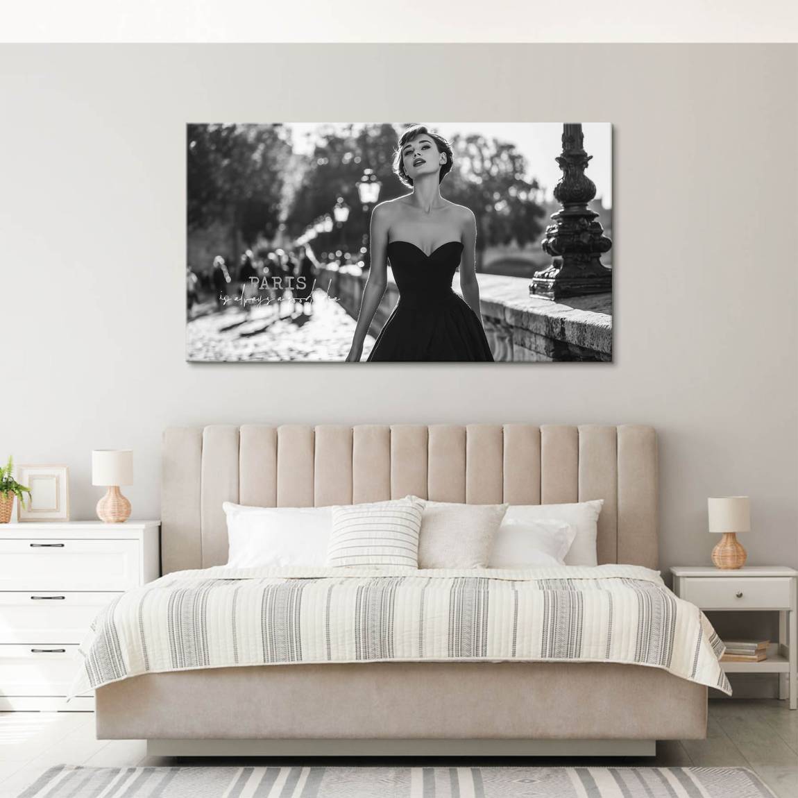 Audrey Hepburn Paris Wandbild