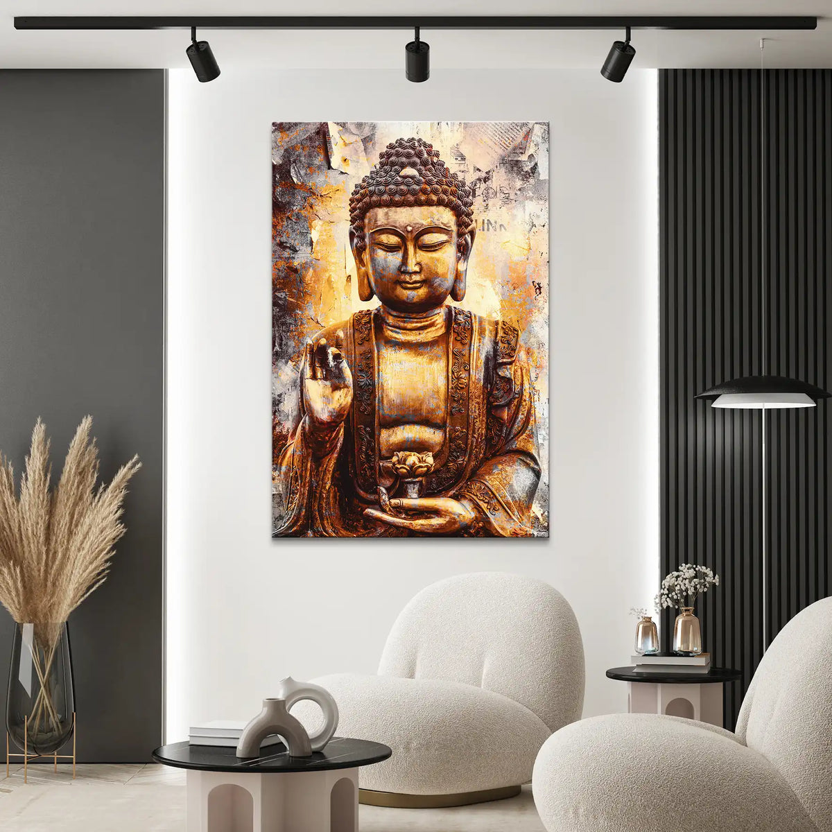 Wandbild Buddha Vintage