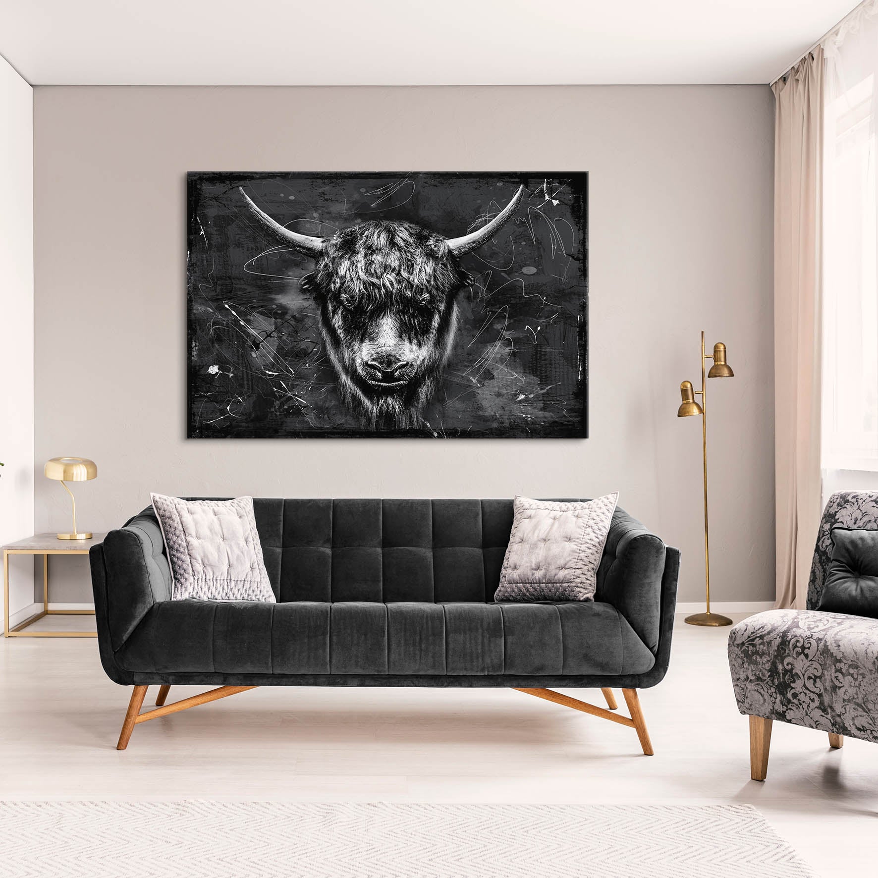 Wandbild Yak abstrakt