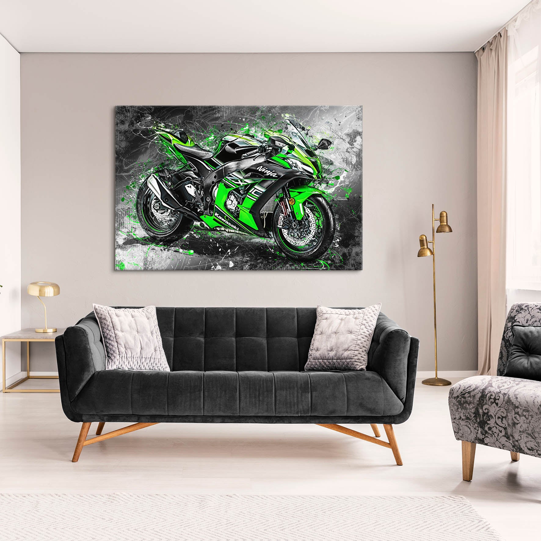 Wandbild Leinwandbild Kawasaki ZX10