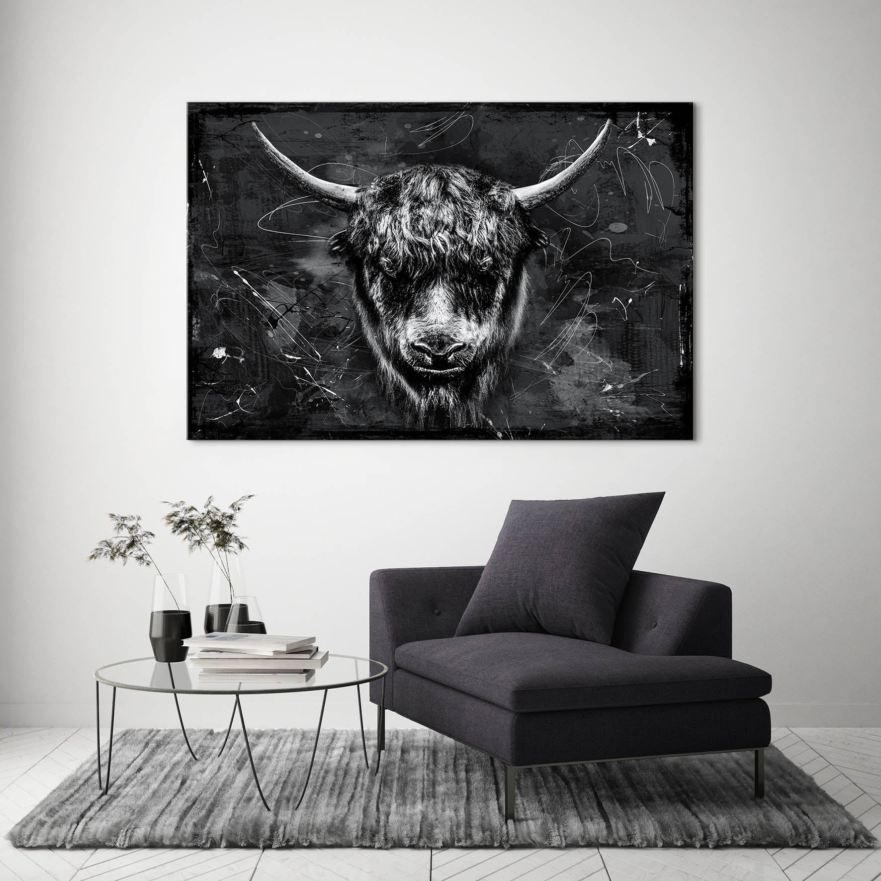 Wandbild Yak abstrakt