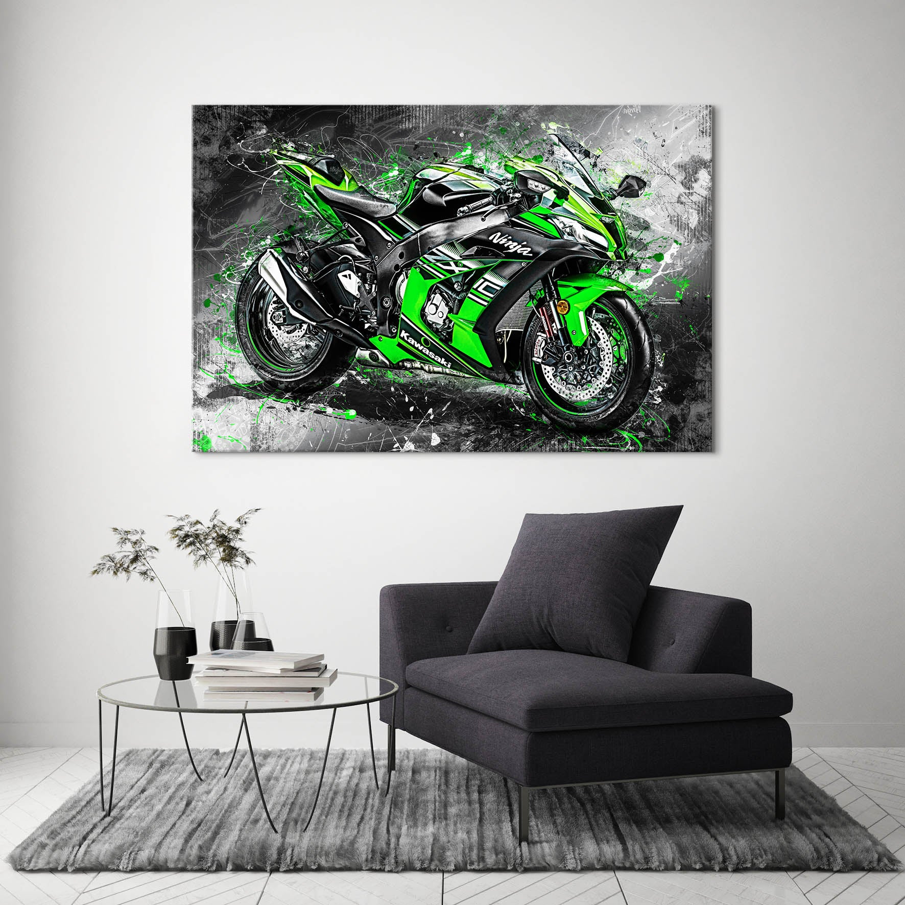 Wandbild Leinwandbild Kawasaki ZX10