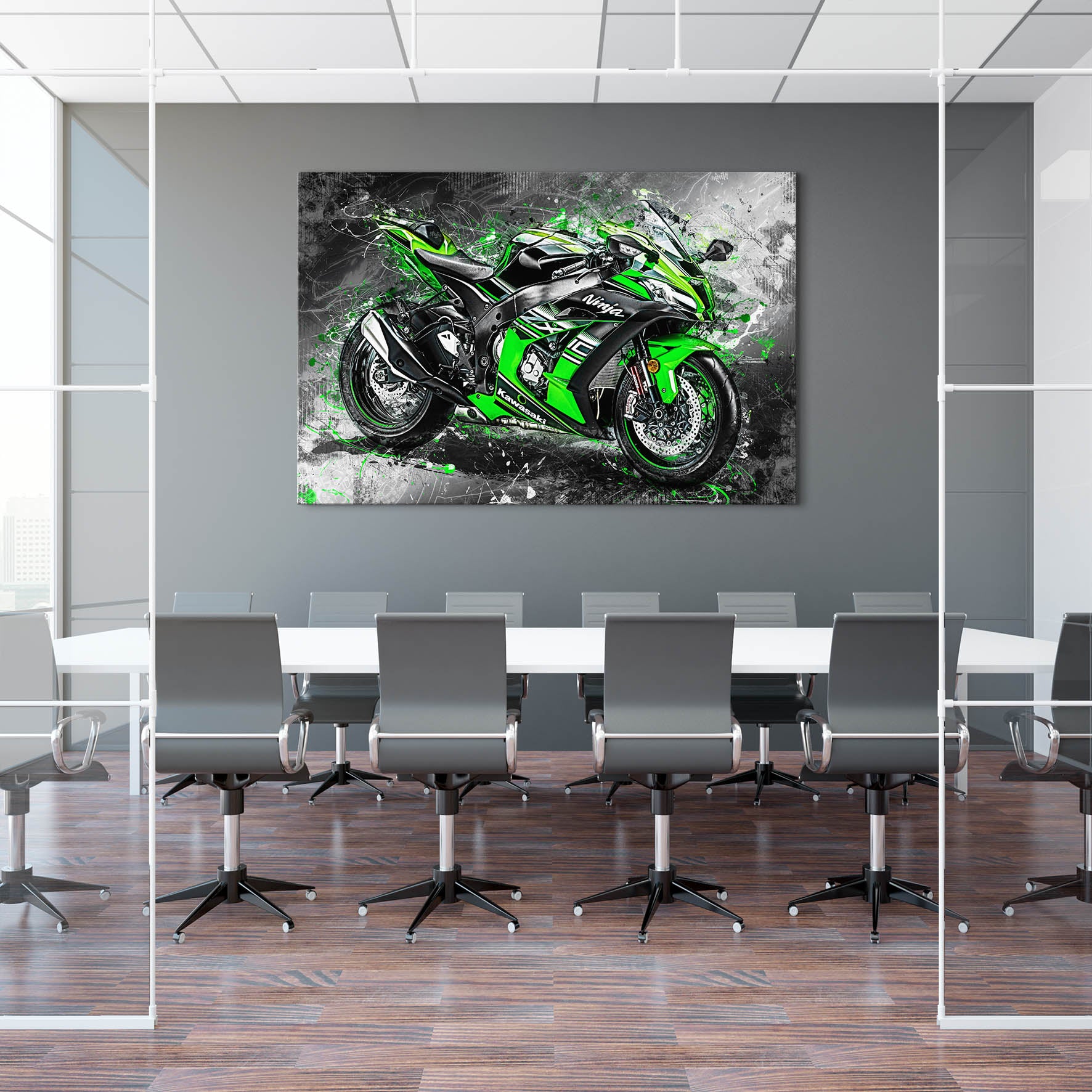 Wandbild Leinwandbild Kawasaki ZX10