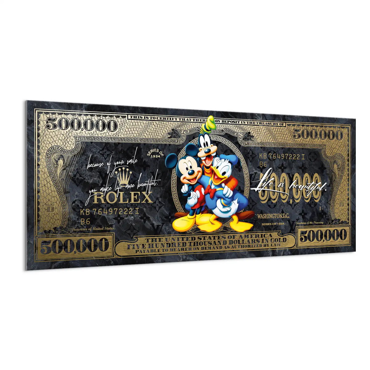 Leinwandbild Micky & Co. Pop Art Dollar