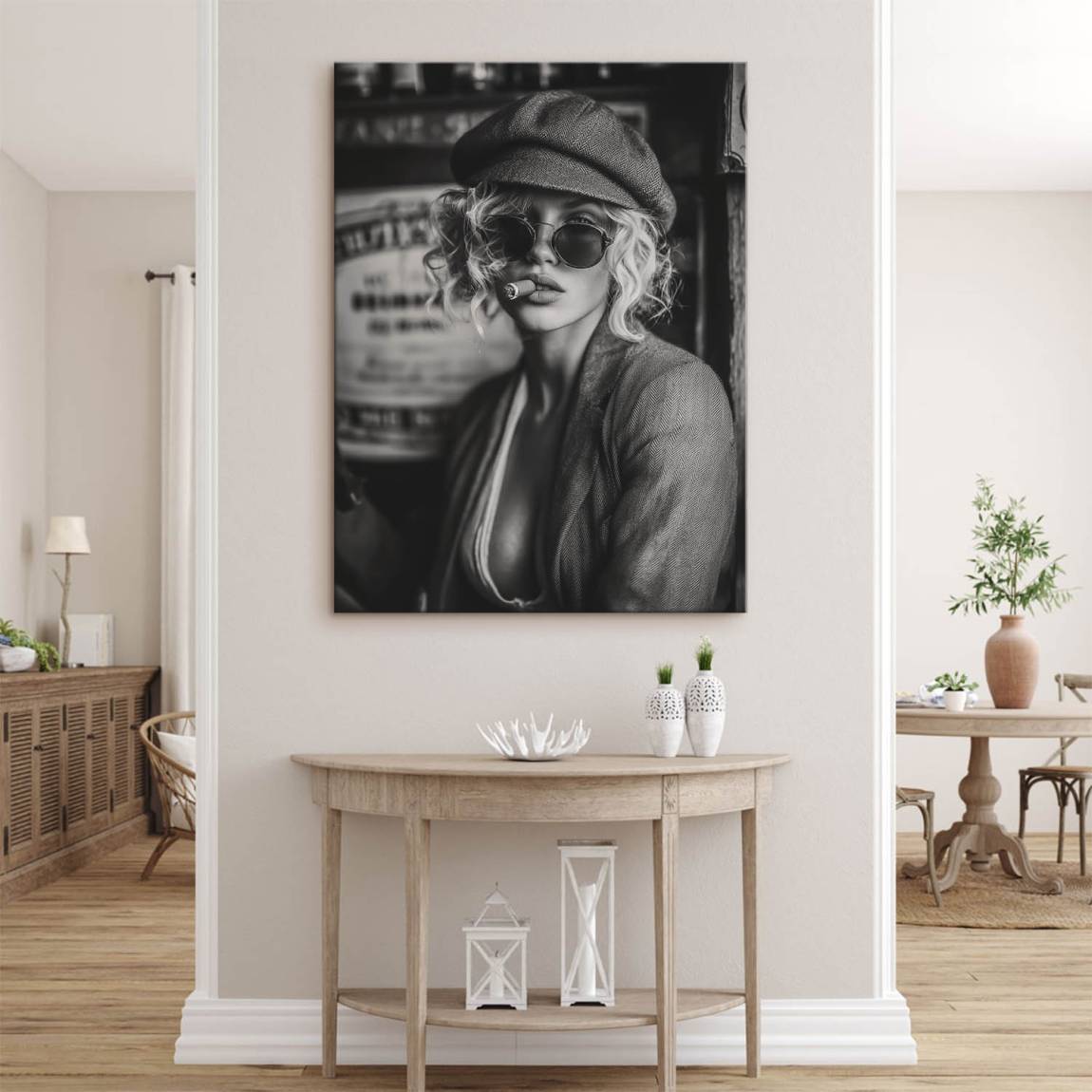 Smoking Beauty Velvet Vice Wandbild