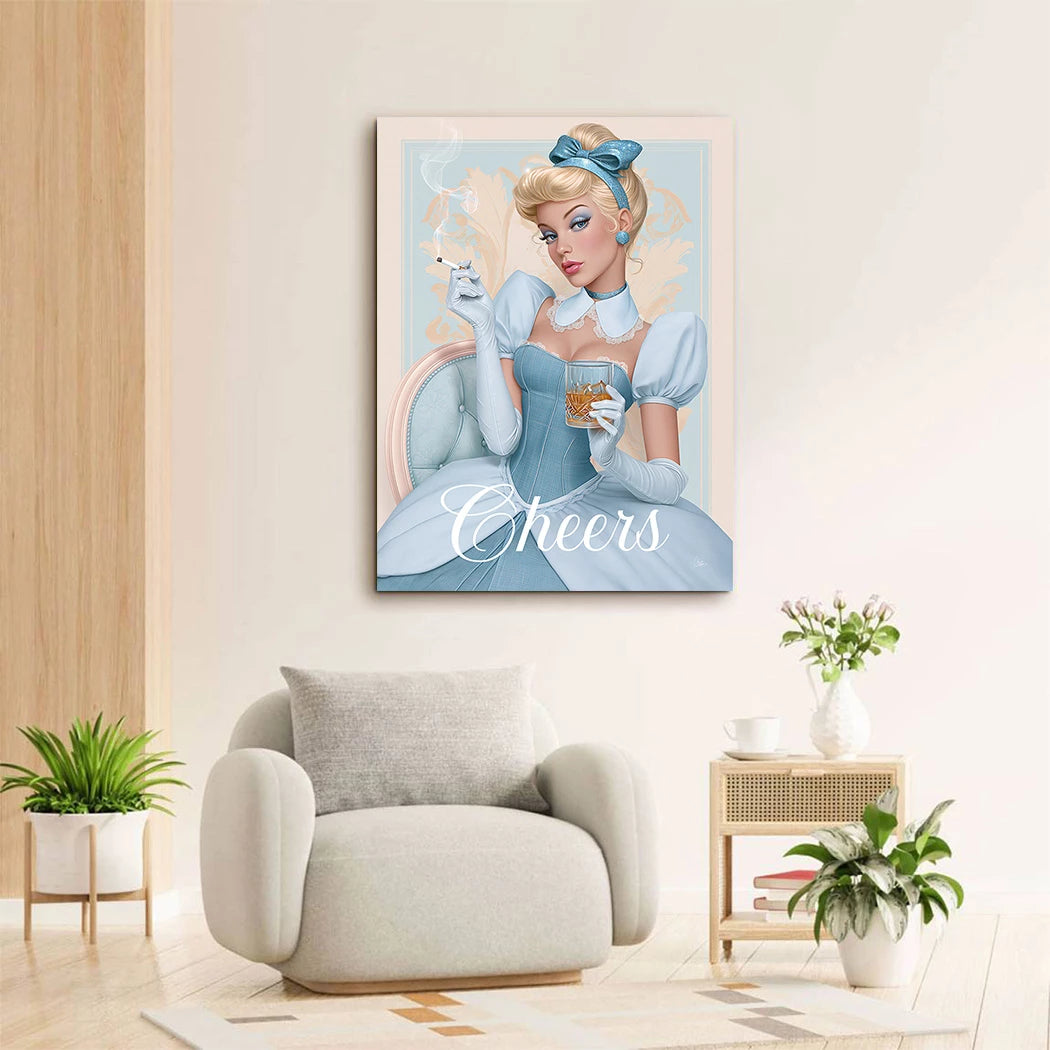 Cinderella Cheers Wandbild