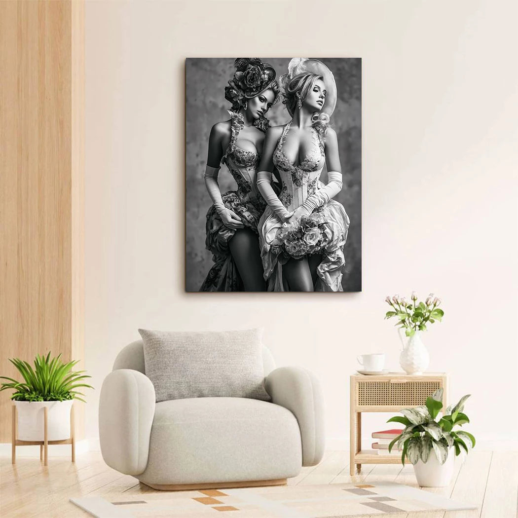 Damen der Rosen Wandbild