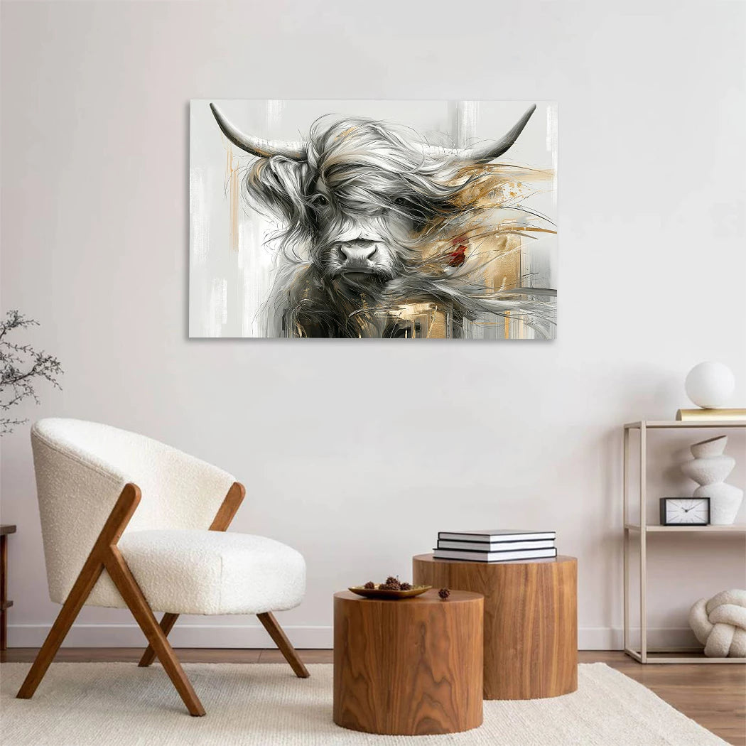 Highland Stier Wandbild