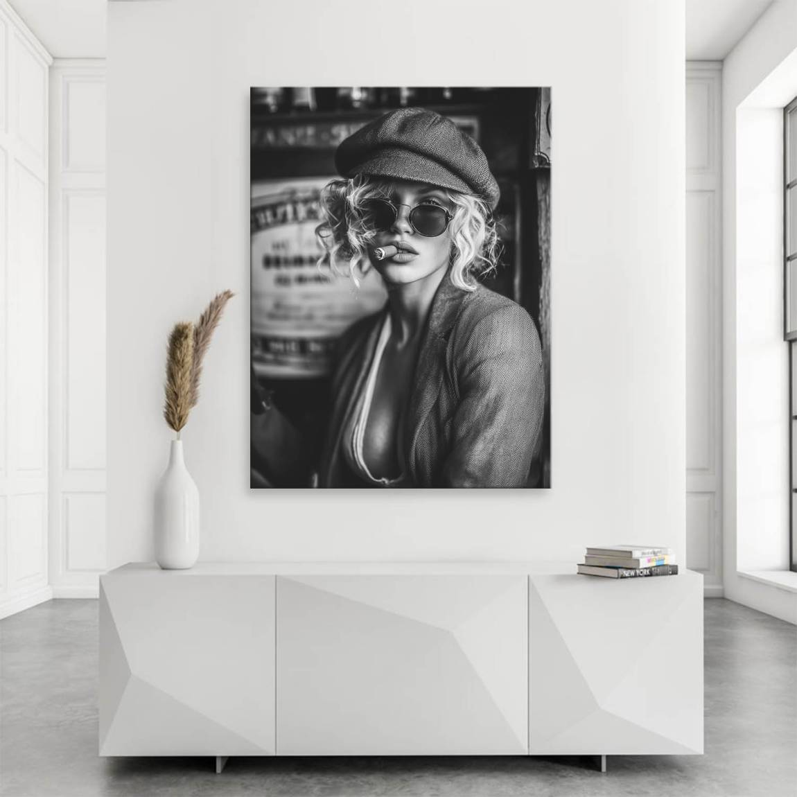 Smoking Beauty Velvet Vice Wandbild