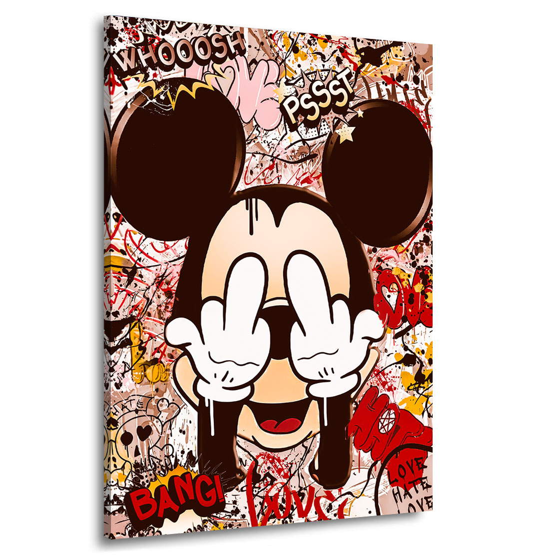 Leinwandbild Bad Mickey Pop Art Vintage Style