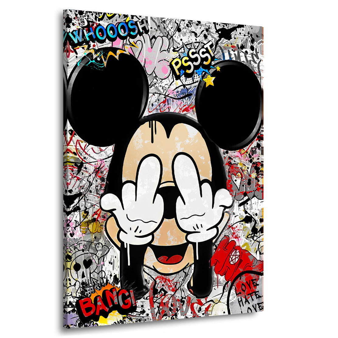 Leinwandbild Bad Micky Maus Modern Pop Art Style